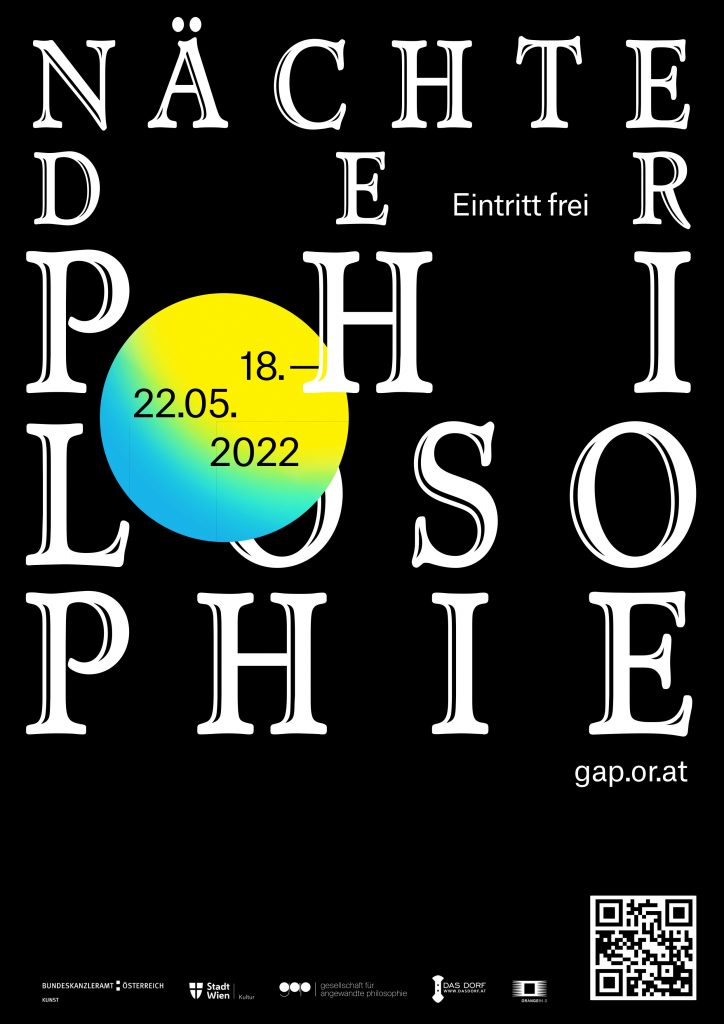 Plakat für die Nächte der Philosophie 2022